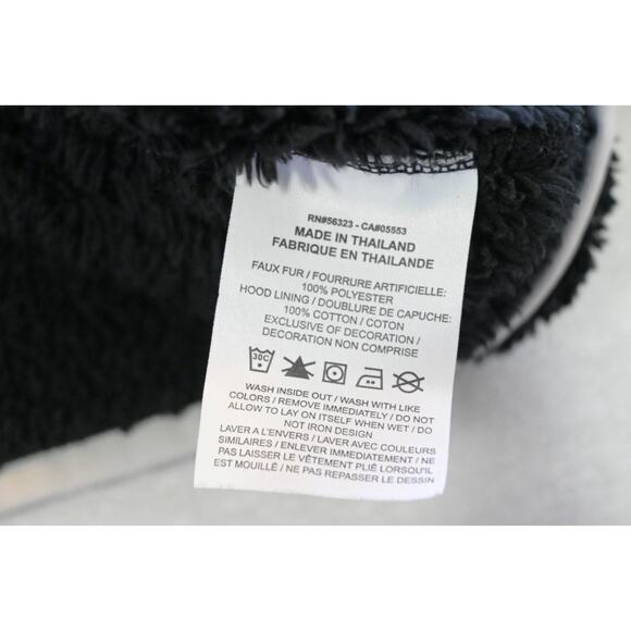 Nike Sherpa Hoodie Jacket Black Pull Over Sweater Womens Size Medium - Picture 11 of 12